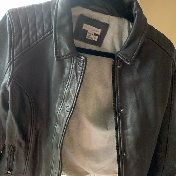 Carbon 2 Cobalt Sloane Leather Jacket 